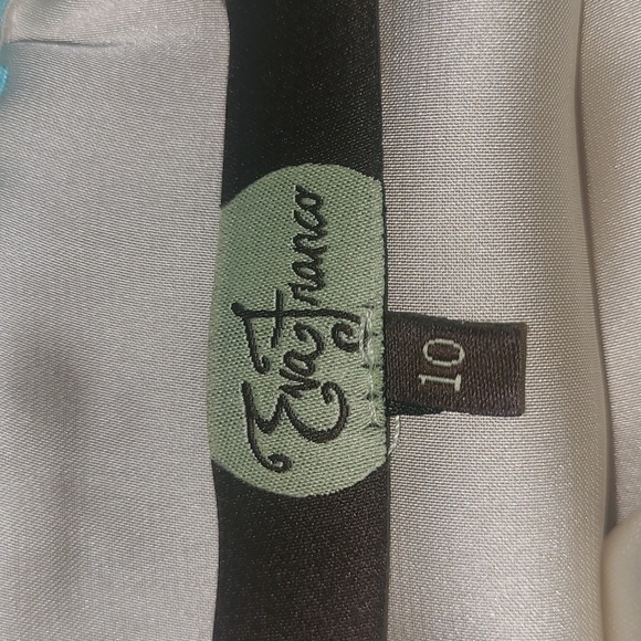 Eva Franco Anthropologie Teal Tan Sequin Skirt - Picture 6 of 8